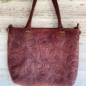 Genuine Tooled Leather Purse
